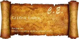 Czifra Endre névjegykártya